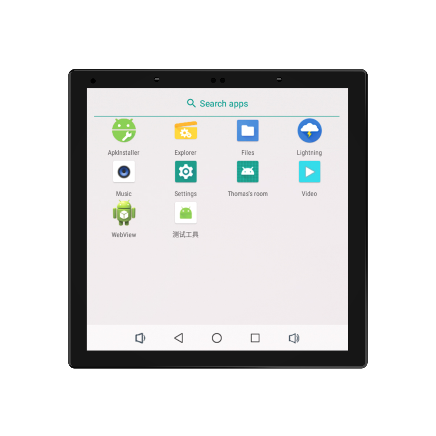 S6PE 4-inch Android Linux wall-mounted touch panel with compact front glass design.